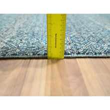 Load image into Gallery viewer, 6&#39;x9&#39; Cerulean Blue, Kohinoor Herat Pattern, Small Geometric Repetitive Diamond Design, Soft Wool, Tone On Tone, Hand Knotted, Oriental Rug FWR458616