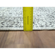 Load image into Gallery viewer, 2&#39;8&quot;x26&#39; Porcelain White, Mamluk Design, Pre Historic 14th Century Influence, Natural Dyes, Hand Knotted, Pure Wool, XL Runner, Oriental Rug FWR458628