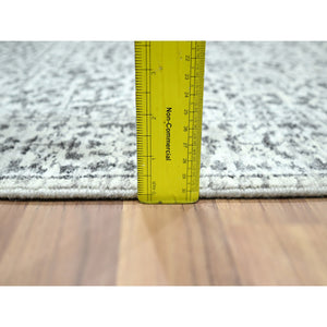 2'6"x30' Daisy White, Mamluk Design, Pre Historic 14th Century Influence, Natural Dyes, Hand Knotted, Pure Wool, Xl Runner, Oriental Rug FWR458634
