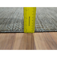 Load image into Gallery viewer, 2&#39;x3&#39; Mocha Brown, Modern Grass Design, Hand Knotted, 100% Wool, Lush And Plush, Tone On Tone, Mat, Sample, Oriental Rug FWR458640