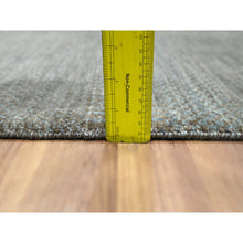 Load image into Gallery viewer, 2&#39;x3&#39; Cedar Brown, Modern Grass Design, Hand Knotted, Undyed Natural Wool, Lush And Plush, Tone On Tone, Sample, Mat, Oriental Rug FWR458646