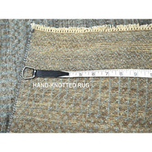 Load image into Gallery viewer, 2&#39;x3&#39; Coffee Brown, Tone On Tone, Modern Grass Design, Hand Knotted, Undyed Natural Wool, Lush And Plush, Mat, Sample, Oriental Rug FWR458652