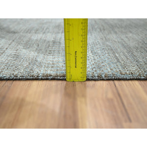 2'x3' Cedar Brown, Modern Grass Design, Hand Knotted, Undyed Natural Wool, Tone On Tone, Lush And Plush, Mat, Sample, Oriental Rug FWR458658