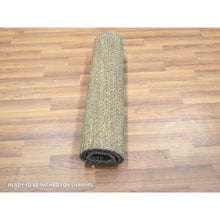Load image into Gallery viewer, 2&#39;x3&#39; Cedar Brown, Modern Grass Design, Hand Knotted, Undyed Natural Wool, Tone On Tone, Lush And Plush, Mat, Sample, Oriental Rug FWR458658