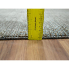 Load image into Gallery viewer, 2&#39;x3&#39; Mocha Brown, Tone On Tone, Modern Grass Design, Hand Knotted, Undyed Natural Wool, Lush And Plush, Sample, Mat, Oriental Rug FWR458670