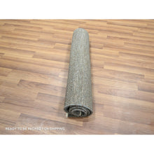 Load image into Gallery viewer, 2&#39;x3&#39; Mocha Brown, Tone On Tone, Modern Grass Design, Hand Knotted, Undyed Natural Wool, Lush And Plush, Sample, Mat, Oriental Rug FWR458670