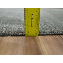 Load image into Gallery viewer, 2&#39;x3&#39; Coffee Brown, Modern Grass Design, Hand Knotted, Undyed Natural Wool, Mat, Sample, Lush And Plush, Tone On Tone, Oriental Rug FWR458676