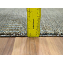 Load image into Gallery viewer, 2&#39;x3&#39; Khaki Brown, Modern Grass Design, Hand Knotted, Undyed Natural Wool, Sample, Mat, Lush And Plush, Tone On Tone, Oriental Rug FWR458688