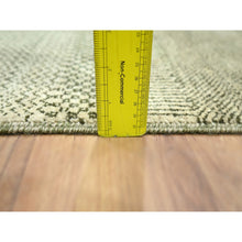 Load image into Gallery viewer, 2&#39;x3&#39; Beige, Modern Grass Design, Hand Knotted, Tone On Tone, Wool With Touch Of Silk, Lush And Plush, Mat, Sample, Oriental Rug FWR458712