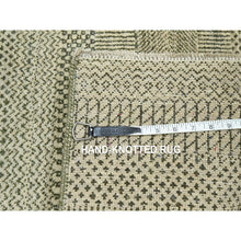 Load image into Gallery viewer, 2&#39;x3&#39; Beige, Modern Grass Design, Hand Knotted, Tone On Tone, Wool With Touch Of Silk, Lush And Plush, Mat, Sample, Oriental Rug FWR458712