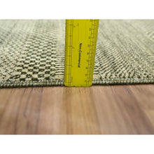 Load image into Gallery viewer, 2&#39;x3&#39; Beige, Modern Grass Design, Hand Knotted, Tone On Tone, Lush And Plush, Wool With Touch Of Silk, Mat, Sample, Oriental Rug FWR458718