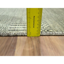 Load image into Gallery viewer, 2&#39;x3&#39; Beige, Modern Grass Design, Wool With Touch Of Silk, Hand Knotted, Tone On Tone, Lush And Plush, Mat, Sample, Oriental Rug FWR458724