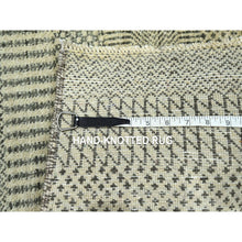 Load image into Gallery viewer, 2&#39;x3&#39; Beige, Modern Grass Design, Wool With Touch Of Silk, Hand Knotted, Tone On Tone, Lush And Plush, Mat, Sample, Oriental Rug FWR458724