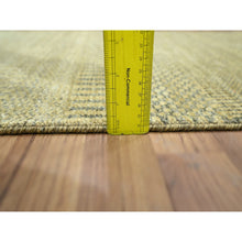 Load image into Gallery viewer, 2&#39;x3&#39; Light Brown, Modern Grass Design, Hand Knotted, Wool With Touch Of Silk, Tone On Tone, Lush And Plush, Mat, Sample, Oriental Rug FWR458748
