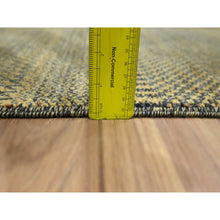 Load image into Gallery viewer, 2&#39;x3&#39; Light Brown, Modern Grass Design, Hand Knotted, Wool With Touch Of Silk, Lush And Plush, Tone On Tone, Sample, Mat, Oriental Rug FWR458760