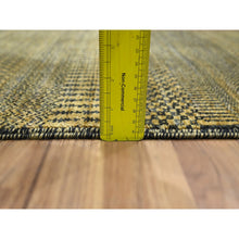 Load image into Gallery viewer, 2&#39;x3&#39; Golden Brown, Modern Grass Design, Hand Knotted, Wool With Touch Of Silk, Tone On Tone, Lush And Plush, Mat, Sample, Oriental Rug FWR458772