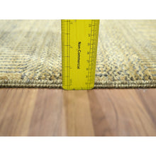 Load image into Gallery viewer, 2&#39;x3&#39; Honey Brown, Modern Grass Design, Hand Knotted, Wool With Touch Of Silk, Tone On Tone, Lush And Plush, Mat, Sample, Oriental Rug FWR458790