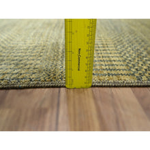 Load image into Gallery viewer, 2&#39;x3&#39; Ecru Brown, Modern Grass Design, Hand Knotted, Wool With Touch Of Silk, Tone On Tone, Lush And Plush, Mat, Sample, Oriental Rug FWR458796