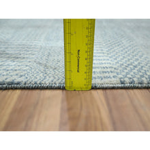 Load image into Gallery viewer, 2&#39;x3&#39; Sapphire Blue, Wool With Touch Of Silk, Tone On Tone, Lush And Plush, Sample, Modern Grass Design, Hand Knotted, Mat, Oriental Rug FWR458838