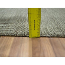 Load image into Gallery viewer, 2&#39;x3&#39; Coffee Brown, Modern Grass Design, Hand Knotted, Wool With Touch Of Silk, Tone On Tone, Lush And Plush, Sample, Mat, Oriental Rug FWR458862