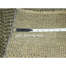 Load image into Gallery viewer, 2&#39;x3&#39; Cedar Brown, Hand Knotted, Wool With Touch Of Silk, Tone On Tone, Lush And Plush, Sample, Modern Grass Design, Mat, Oriental Rug FWR458874