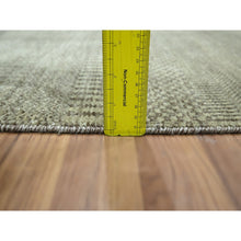 Load image into Gallery viewer, 2&#39;x3&#39; Light Brown, Wool With Touch Of Silk, Tone On Tone, Lush And Plush, Sample, Modern Grass Design, Hand Knotted, Mat, Oriental Rug FWR458892