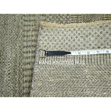 Load image into Gallery viewer, 2&#39;x3&#39; Light Brown, Wool With Touch Of Silk, Tone On Tone, Lush And Plush, Sample, Modern Grass Design, Hand Knotted, Mat, Oriental Rug FWR458892