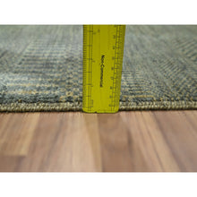 Load image into Gallery viewer, 2&#39;x3&#39; Umber Brown, Lush And Plush, Sample, Modern Grass Design, Tone On Tone, Hand Knotted, Wool With Touch Of Silk, Mat, Oriental Rug FWR458898