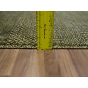 2'x3' Golden Brown, Tone On Tone, Lush And Plush, Sample, Modern Grass Design, Hand Knotted, Wool With Touch Of Silk, Mat, Oriental Rug FWR458904