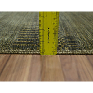 2'x3' Cedar Brown, Lush And Plush, Sample, Modern Grass Design, Hand Knotted, Wool With Touch Of Silk, Tone On Tone, Mat, Oriental Rug FWR458910