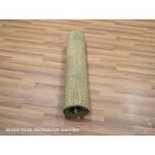 Load image into Gallery viewer, 2&#39;x3&#39; Cedar Brown, Lush And Plush, Sample, Modern Grass Design, Hand Knotted, Wool With Touch Of Silk, Tone On Tone, Mat, Oriental Rug FWR458910
