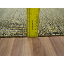 Load image into Gallery viewer, 2&#39;x3&#39; Coffee Brown, Modern Grass Design, Hand Knotted, Wool With Touch Of Silk, Tone On Tone, Lush And Plush, Sample, Mat, Oriental Rug FWR458916