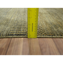 Load image into Gallery viewer, 2&#39;x3&#39; Mocha Brown, Lush And Plush, Sample, Modern Grass Design, Hand Knotted, Wool With Touch Of Silk, Tone On Tone, Mat, Oriental Rug FWR458922