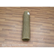 Load image into Gallery viewer, 2&#39;x3&#39; Mocha Brown, Lush And Plush, Sample, Modern Grass Design, Hand Knotted, Wool With Touch Of Silk, Tone On Tone, Mat, Oriental Rug FWR458922