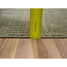 Load image into Gallery viewer, 2&#39;x3&#39; Chocolate Brown, Hand Knotted, Wool With Touch Of Silk, Tone On Tone, Lush And Plush, Sample, Modern Grass Design, Mat, Oriental Rug FWR458928