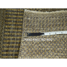 Load image into Gallery viewer, 2&#39;x3&#39; Chocolate Brown, Hand Knotted, Wool With Touch Of Silk, Tone On Tone, Lush And Plush, Sample, Modern Grass Design, Mat, Oriental Rug FWR458928