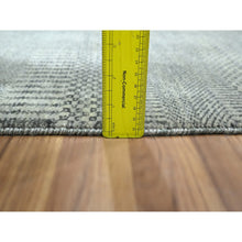 Load image into Gallery viewer, 2&#39;x3&#39; Light Gray, Hand Knotted, Wool With Touch Of Silk, Tone On Tone, Lush And Plush, Sample, Modern Grass Design, Mat, Oriental Rug FWR458946