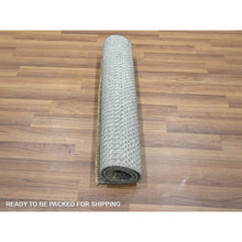 Load image into Gallery viewer, 2&#39;x3&#39; Spanish Gray, Wool With Touch Of Silk, Tone On Tone, Lush And Plush, Hand Knotted, Modern Grass Design, Mat, Oriental Rug FWR458952