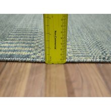 Load image into Gallery viewer, 2&#39;x3&#39; Misty Gray, Modern Grass Design, Tone On Tone, Lush And Plush, Hand Knotted, Wool With Touch Of Silk, Sample, Mat, Oriental Rug FWR458958