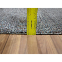 Load image into Gallery viewer, 2&#39;x3&#39; Anchor Grey, Wool With Touch Of Silk, Tone On Tone, Lush And Plush, Hand Knotted, Modern Grass Design, Sample, Mat, Oriental Rug FWR458976