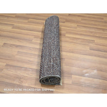 Load image into Gallery viewer, 2&#39;x3&#39; Anchor Grey, Wool With Touch Of Silk, Tone On Tone, Lush And Plush, Hand Knotted, Modern Grass Design, Sample, Mat, Oriental Rug FWR458976