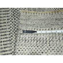 Load image into Gallery viewer, 2&#39;x3&#39; Chiffon White, Lush And Plush, Hand Knotted, Wool With Touch Of Silk, Modern Grass Design, Tone On Tone, Mat, Oriental Rug FWR458994