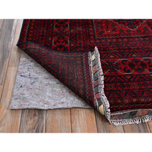 Load image into Gallery viewer, 9&#39;10&quot;x12&#39;8&quot; Chili Red, Afghan Khamyab With Geometric Design, Hand Knotted, Soft Wool, Natural Dyes, Oriental Rug FWR4584