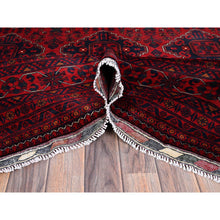 Load image into Gallery viewer, 9&#39;10&quot;x12&#39;8&quot; Chili Red, Afghan Khamyab With Geometric Design, Hand Knotted, Soft Wool, Natural Dyes, Oriental Rug FWR4584