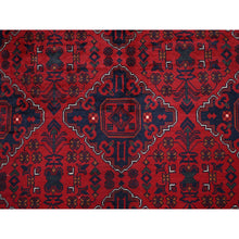 Load image into Gallery viewer, 9&#39;10&quot;x12&#39;8&quot; Chili Red, Afghan Khamyab With Geometric Design, Hand Knotted, Soft Wool, Natural Dyes, Oriental Rug FWR4584