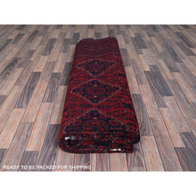 Load image into Gallery viewer, 9&#39;10&quot;x12&#39;8&quot; Chili Red, Afghan Khamyab With Geometric Design, Hand Knotted, Soft Wool, Natural Dyes, Oriental Rug FWR4584