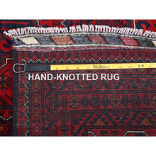 Load image into Gallery viewer, 9&#39;10&quot;x12&#39;8&quot; Chili Red, Afghan Khamyab With Geometric Design, Hand Knotted, Soft Wool, Natural Dyes, Oriental Rug FWR4584