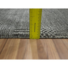 Load image into Gallery viewer, 2&#39;x3&#39; Dim Gray, Wool With Touch Of Silk, Lush And Plush, Sample, Modern Grass Design, Tone On Tone, Hand Knotted, Mat, Oriental Rug FWR459030