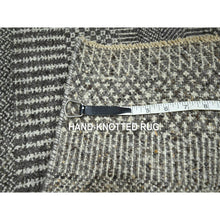 Load image into Gallery viewer, 2&#39;x3&#39; Dim Gray, Wool With Touch Of Silk, Lush And Plush, Sample, Modern Grass Design, Tone On Tone, Hand Knotted, Mat, Oriental Rug FWR459030