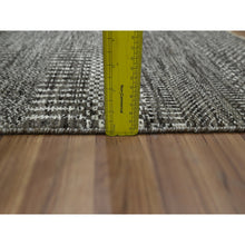 Load image into Gallery viewer, 2&#39;x3&#39; Cedar Brown, Modern Grass Design, Tone On Tone, Hand Knotted, Wool With Touch Of Silk, Lush And Plush, Sample, Mat, Oriental Rug FWR459042
